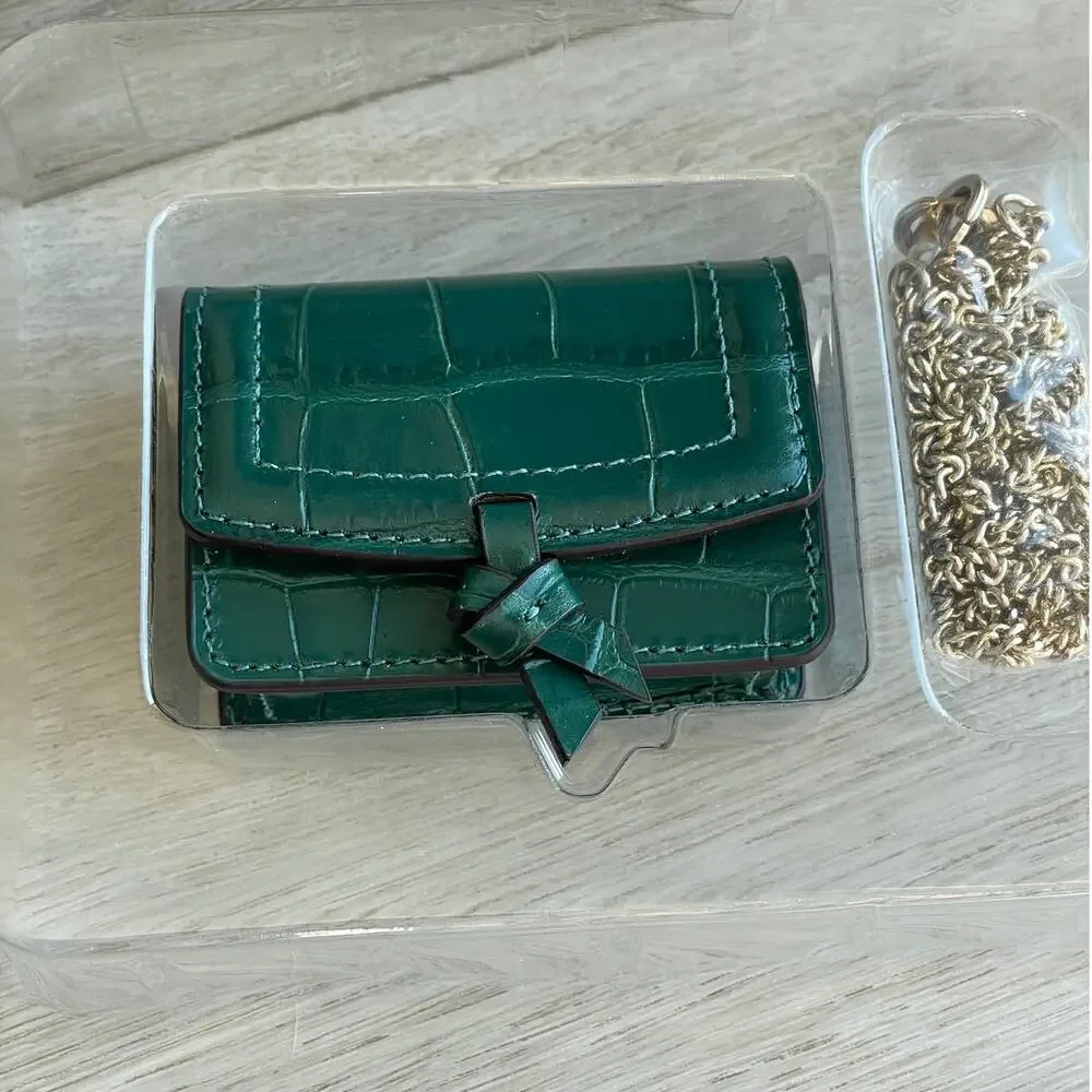 Kate Spade knott croc embossed leather airpods pro case